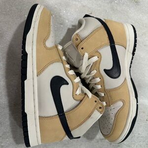 Nike Women’s Cream and Black High-Top Sneakers